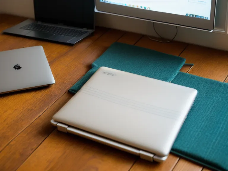 Computadora portátil mostrando un curso de parto sobre una manta colorida