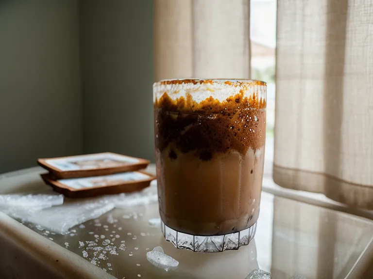 Agua de panela fría junto a libros de maternidad en una tarde calurosa.