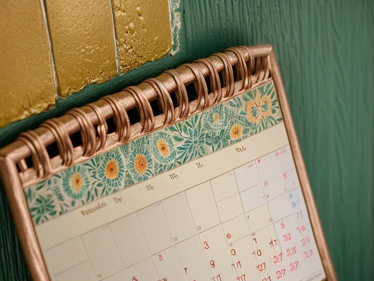 Calendario con semanas de embarazo marcadas y guía de preparación al parto